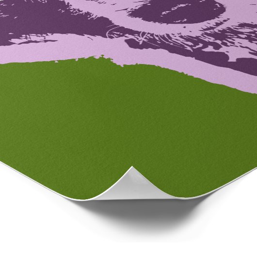 Border Collie Pop Art Poster (Ecke)