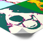 Border Collie Pop Art Poster (Ecke)