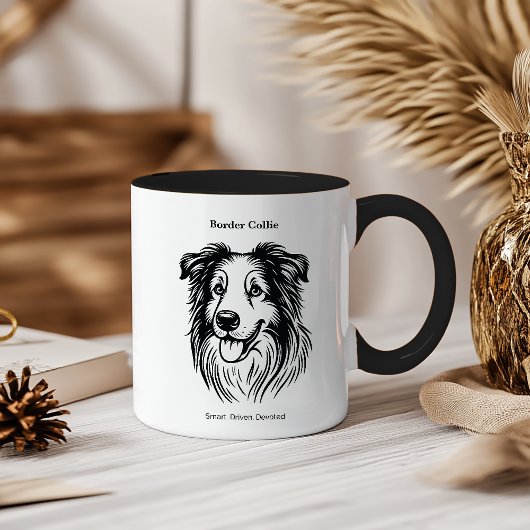 Border Collie Portrait Tasse