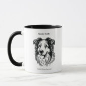 Border Collie Portrait Tasse (Links)