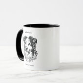 Border Collie Portrait Tasse (Vorderseite Links)