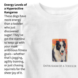 Border Collie-Porträt-Digitalmalerei Baby T-shirt