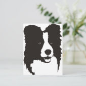 Border Collie Postkarte (Stehend Vorderseite)