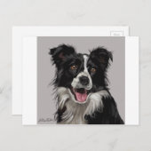 Border Collie Postkarte (Vorne/Hinten)