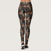 Border Collie Pumpkins Halloween Beängstigend Leggings (Rückseite)