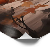 Border Collie Pumpkins Halloween Beängstigend Poster (Ecke)