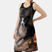 Border Collie Pumpkins Halloween Beängstigend Schürze (InSitu)