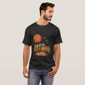 Border Collie Pumpkins Truck Autumn Leaf Fall than T-Shirt (Vorne ganz)