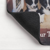 Border Collie Puppies Dog Mousepad (Ecke)