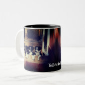 Border Collie Puppies Personalisiert Zweifarbige Tasse (Vorderseite Links)
