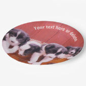 Border Collie Puppies Personalisiertes Party Pappteller (Schrägansicht)