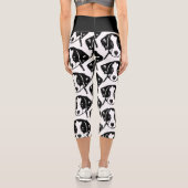 Border Collie Puppy Dog Capri Leggings (Rückseite)