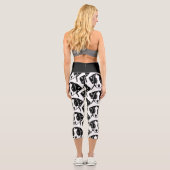 Border Collie Puppy Dog Capri Leggings (Rückseite)