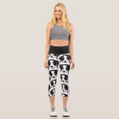 Border Collie Puppy Dog Capri Leggings (Vorderseite)