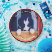Border Collie Puppy Dog Personalisiertes Party Pappteller (Party)