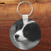 Border Collie Puppy Schlüsselanhänger (Vorderseite)