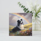 Border Collie Rainbow Bridge Custom Dog Memorial (Stehend Vorderseite)
