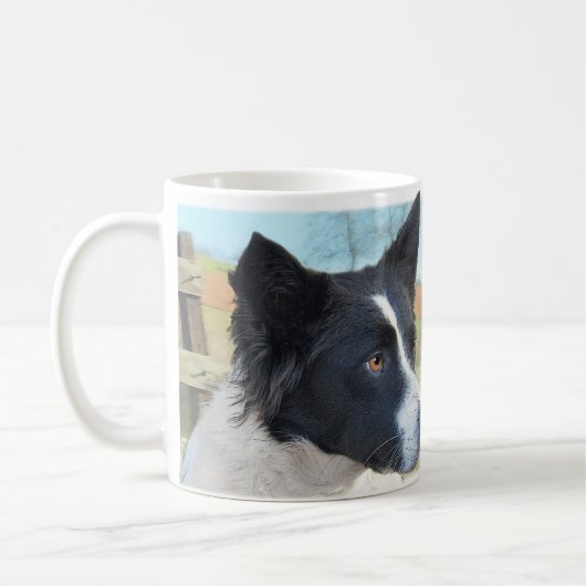 Border-Collie-Ranch-Hund Kaffeetasse (Links)