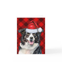 Border Collie Red Buffalo Karierte Weihnachten