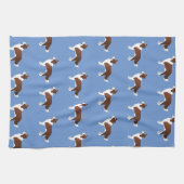 Border Collie Red Dog Rasse Side View Silhouette Geschirrtuch (Horizontal)