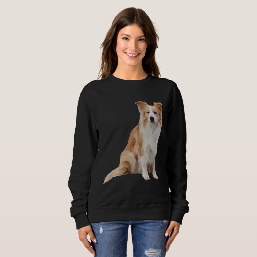 Border Collie Red Sweatshirt (Vorne ganz)