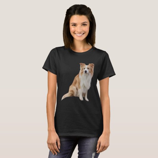 Border Collie Red T-Shirt (Vorne ganz)