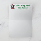 Border Collie Reindeer Karte (Innenseite)