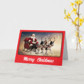 Border Collie Reindeer Karte (Gelbe Blume)