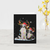 Border Collie Reindeer Weihnachtsmannmütze Xmas Li Karte (Gelbe Blume)