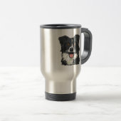 Border Collie Reisebecher (VorderseiteRechts)