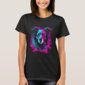 Border Collie Retro Vaporwave Design T-Shirt (Vorderseite)