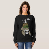Border Collie Riding Sloth Tortoise Dog Sweatshirt (Vorne ganz)