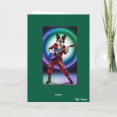 Border Collie Rock Star Card Karte (Rückseite)
