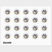 Border Collie Round Stickers (Blatt)