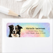 Border Collie Rücksendeadressen-Aufkleber (Insitu)