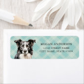 Border Collie Rücksendeadressen-Aufkleber (Insitu)