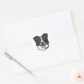 Border Collie Runder Aufkleber (Umschlag)