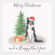 Border Collie Santa Dog Frohe Weihnachten