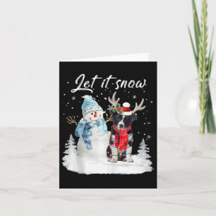 Border Collie Santa Dog Weihnachts Snowman Xmas Pa Karte