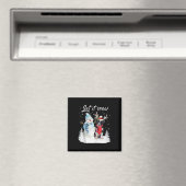 Border Collie Santa Dog Weihnachts Snowman Xmas Pa Magnet (In Situ (Geschirrspüler))