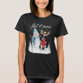 Border Collie Santa Dog Weihnachts Snowman Xmas Pa T-Shirt (Vorderseite)