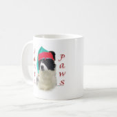 Border Collie Santa Paws Kaffeetasse (Vorderseite Links)