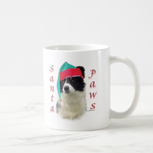 Border Collie Santa Paws Kaffeetasse (Rechts)