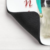 Border Collie Santa Paws Mousepad (Ecke)