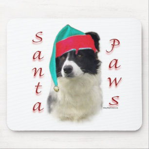 Border Collie Santa Paws Mousepad