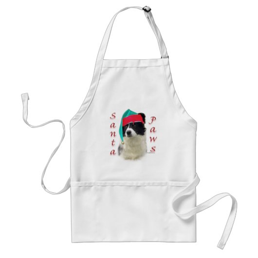 Border Collie Santa Paws Schürze (Vorne)