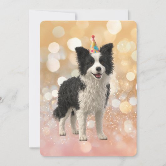 Border Collie Schäferhund Einladung (Vorderseite)