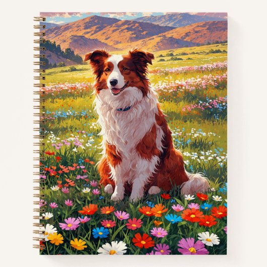 Border Collie Schäferhund Notizblock (Vorderseite)