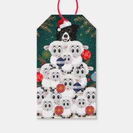 Border Collie Schafherden-Weihnachtsbaum Geschenkanhänger