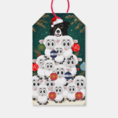 Border Collie Schafherden-Weihnachtsbaum Geschenkanhänger (Rückseite)
